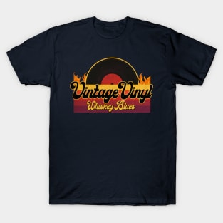 Vintage Vinyl Whiskey Blues T-Shirt